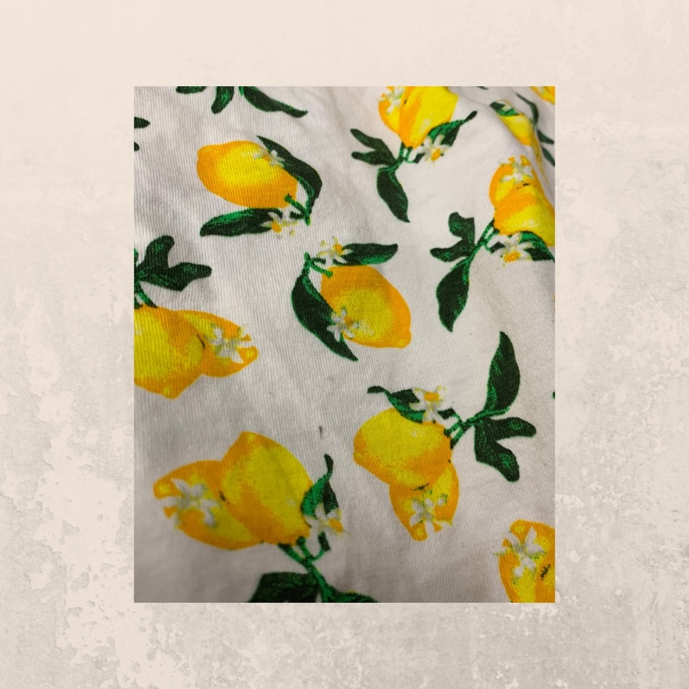 Zara cropped lemon print shirt with adjustable tie - Picture 4 of 9
